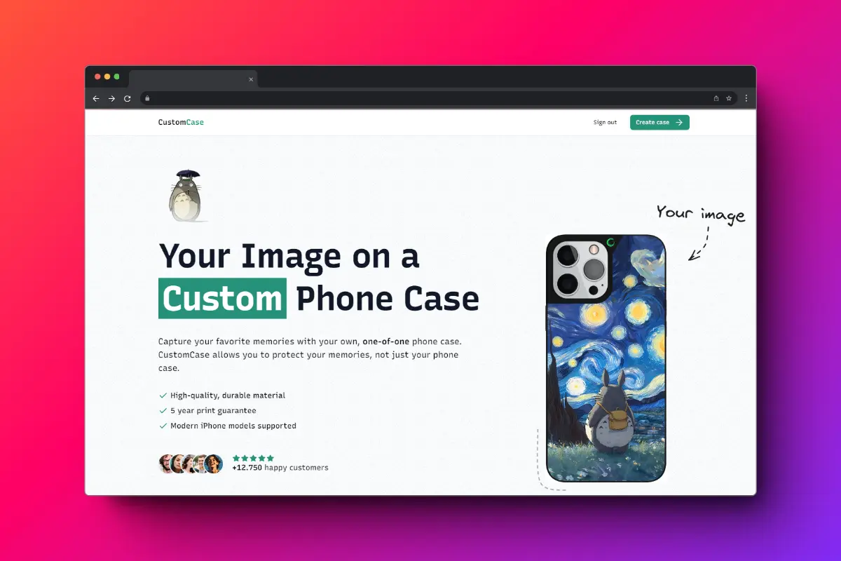 Custom Case (E-Commerce)